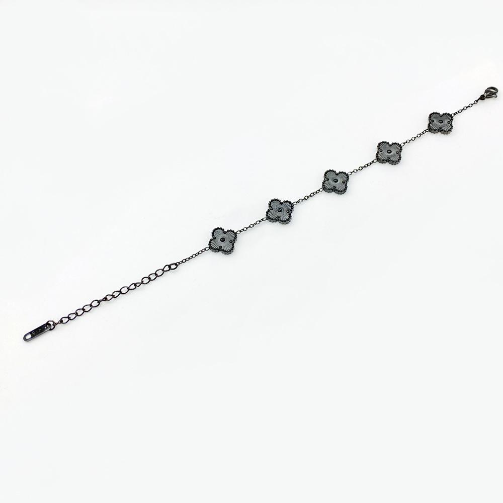 Fashion Black Four-leaf Clover 13MM Bracelet High-grade Fashion Ladies Four-leaf Clover Bracelet