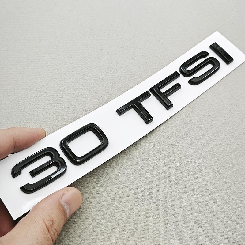 3D ABS Chrome Black Car Styling 30 35 TFSI Rear Trunk Badge Emblem For Audi A3 8V A4 B9 30TFSI 35TFSI Auto Exterior Accessories