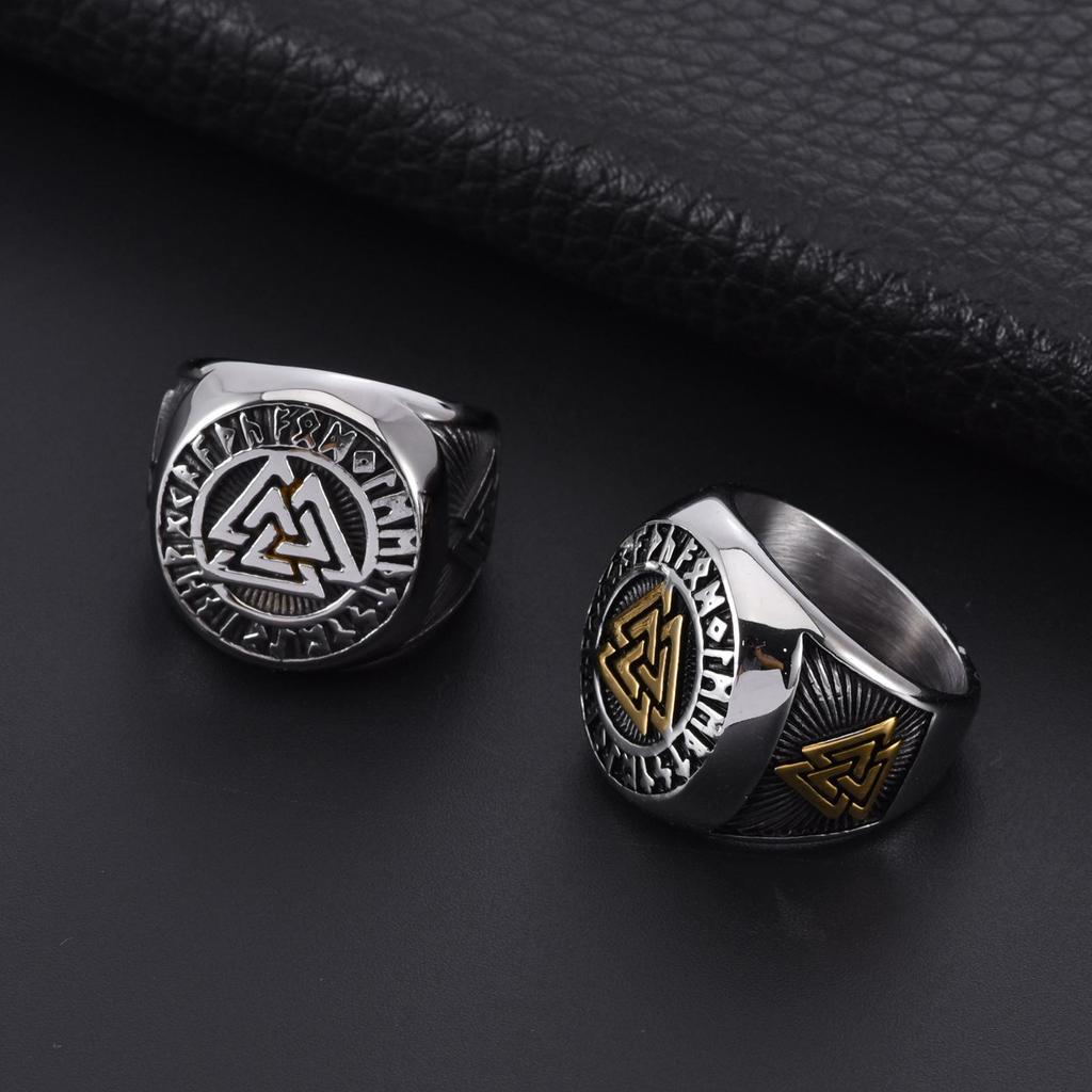 Nordisk Keltisk Triangel Titanstål Herrring - Retro Europeisk/Amerikansk Stil