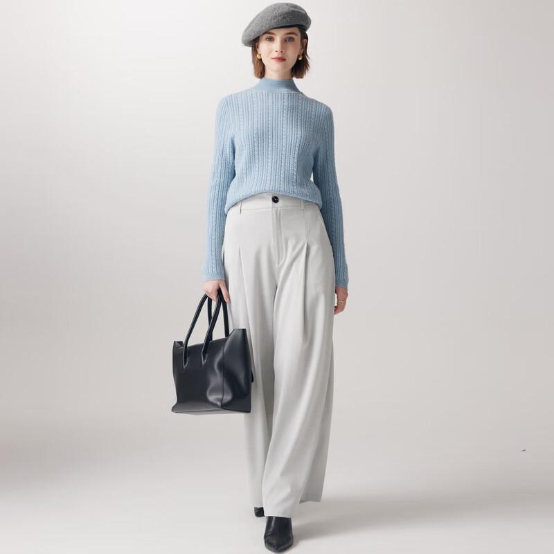 Paro Women's 100% Cashmere Semi-High Collar Sweater