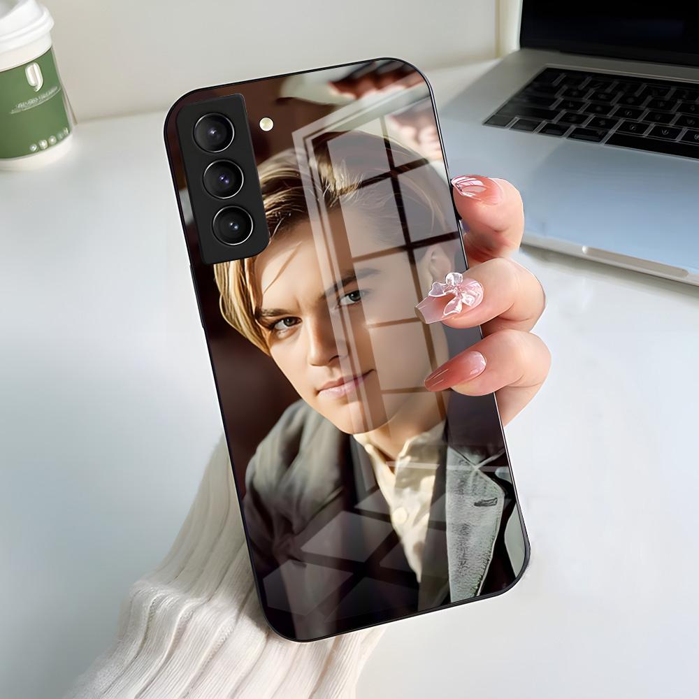 H-handsome L-Leonardo Phone Case For Samsung S26 S25 S24 FE S23 S22 S21 Plus S20 Ultra Note20Ultra Black Glass Cover