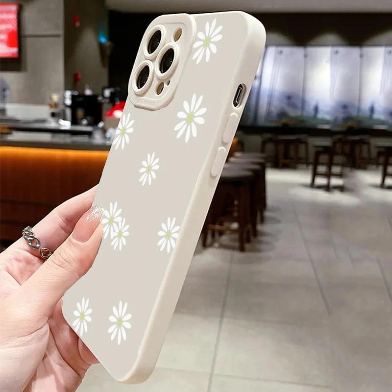 Wildflower And Small White Dots Graphic Case For iPhone 15 Pro Max Cases iPhone 14 13 12 11 XS XR X 7 8 Plus Soft Bumper Cover