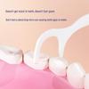Semi-fruit Peach Flavored Dental Floss Sticks