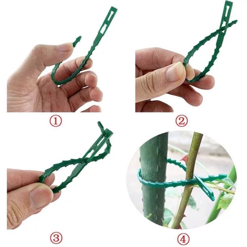 Reusable Garden Cable Ties Plant Vine Tree Shrubs Support Fastener Locking Nylon Adjustable Zipper Cables Ties Organizer Tools