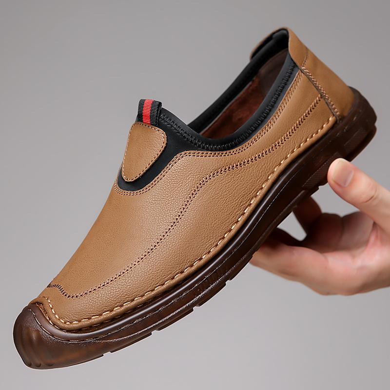 2025 podzim nové pánské ručně šité kožené boty na nohy denní ležérní kožené boty pánské boty Doudou 6651
