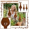Ostern Schmiedeeisen -farbig -Figur, Osterherz Gartendekoration, Garten-Gärtnerei-Bastelartikel