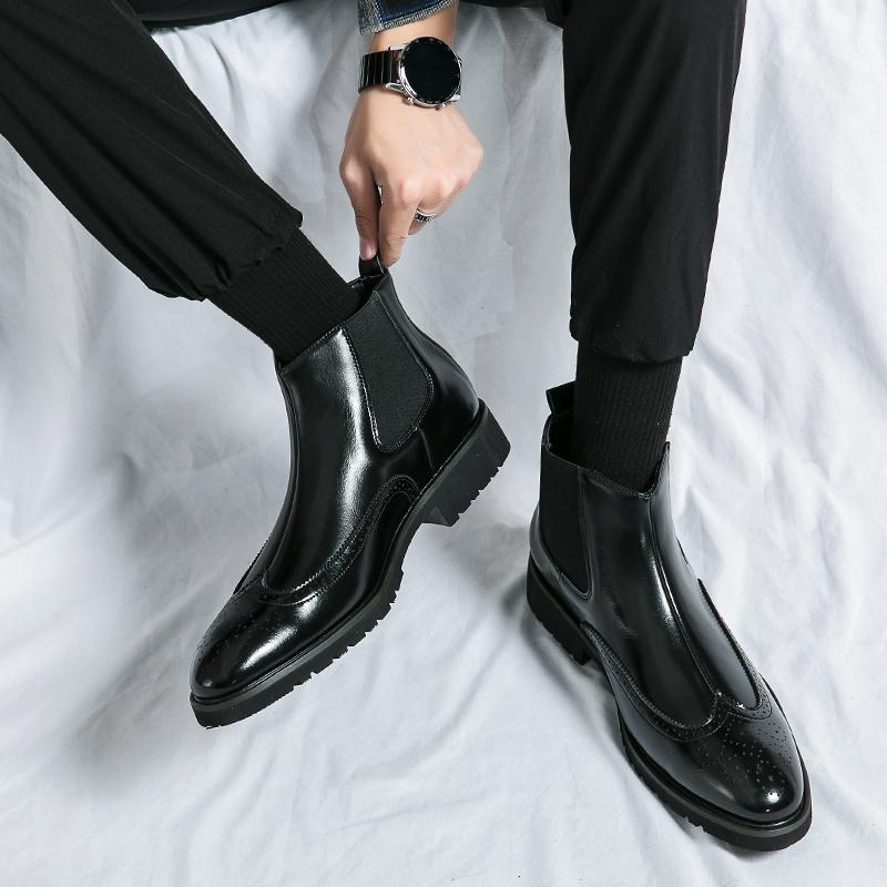 Fashion Leather Boots For Man Genuine Leather Big Size Boots High Quality Designer Formal Boots Casual Boots Fashion Business