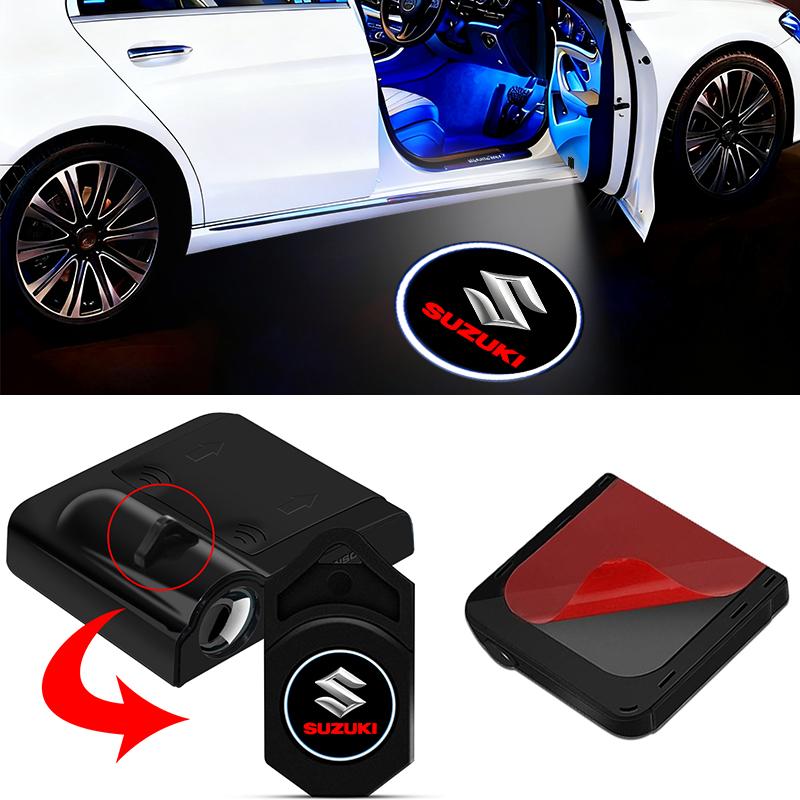Car Door LED Decoration Wireless Welcome Light Sign Projector for Suzuki Swift Jimny Grand Vitara SX4 Samurai Spacia Liana Car