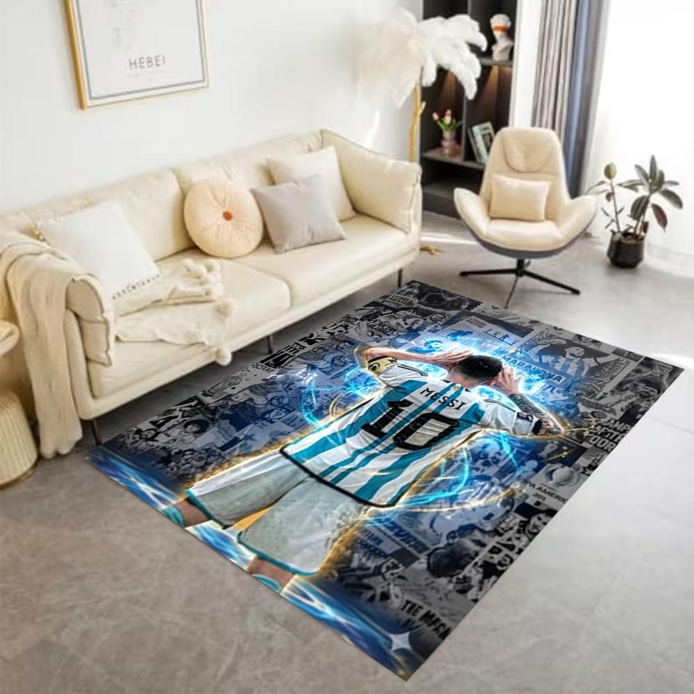 Lionel Messi Football Legends Collage Carpet Design For Living Rooms Playrooms Balcony Dining Room Antislip Rug Office Home Decor Perfect Gift For Fri