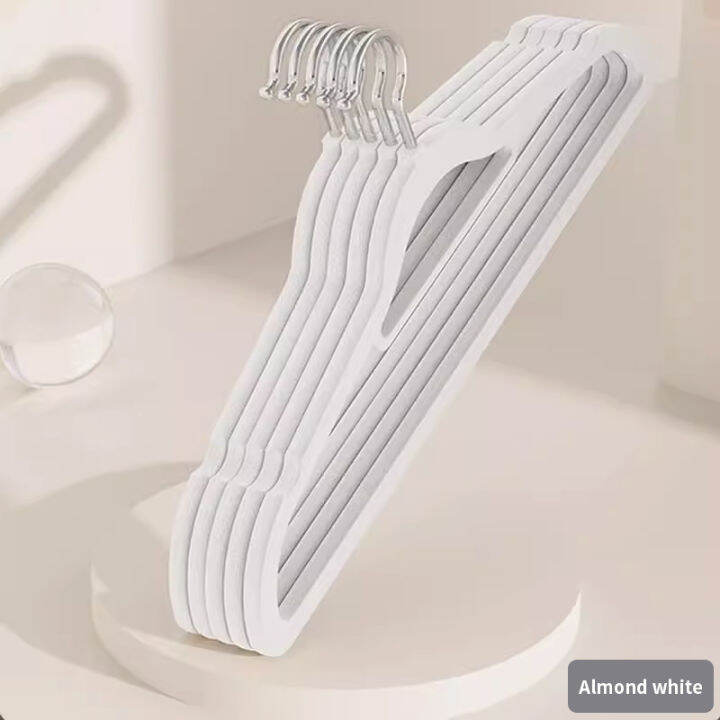 

10 шт. Вешалка с флокированным покрытием для дома, Нескользящие бархатные вешалки, Элегантная вешалка для пальто и одежды, Прочные долговечные стойки, Вешалка