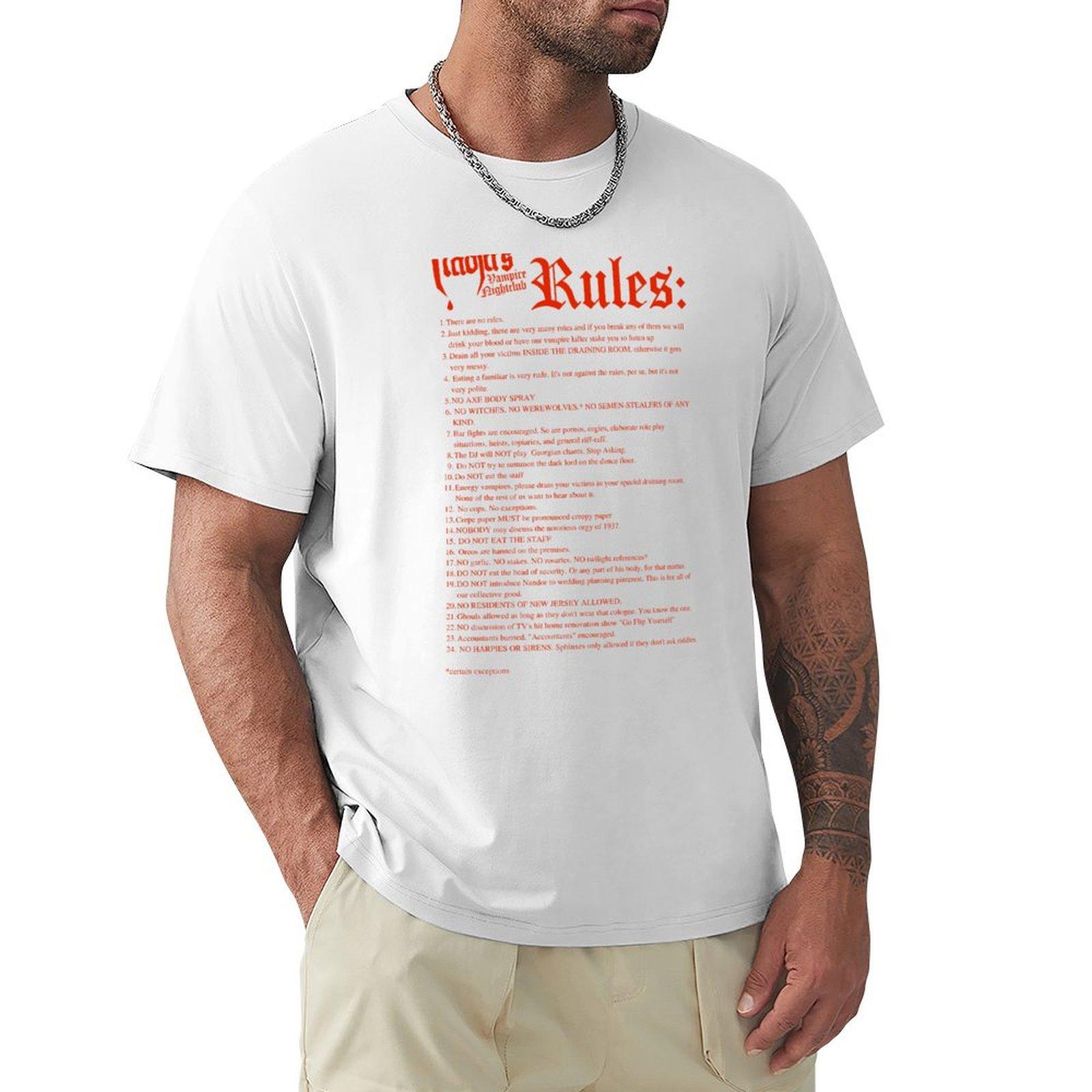 Nadjas Nightclub Rules TShirt sports fans vintage graphic tee cute tops vintage men graphic t shirts S