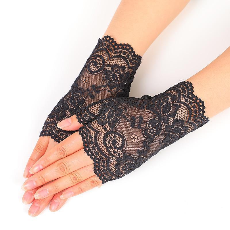 

1Pair Charm Sexy Lady Women Lace Driving Sunscreen Glove Mittens
