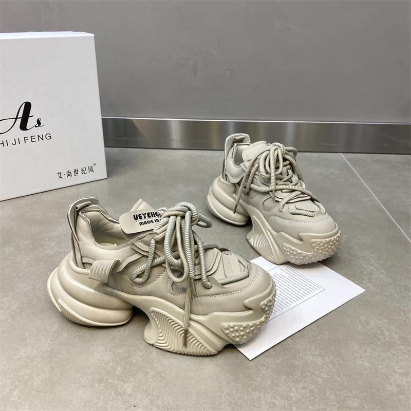 

New net Breathable women s shoes designer Trend Sports Running casual chunky women shoes 35(Foot 22.5cm) бежевий