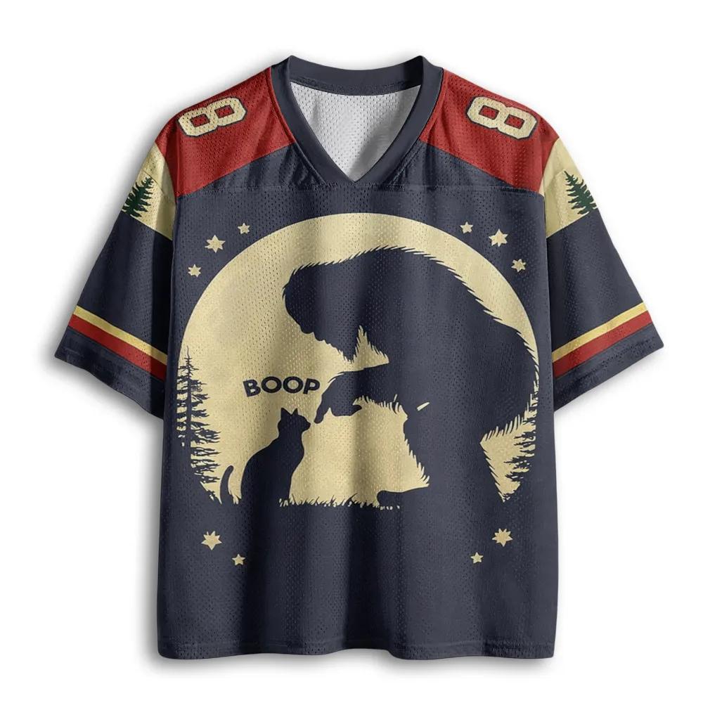 2026 Summer Hot Selling Retro Fun Printed V-neck Y2K Fashion Shirt Adult and Children's Large Casual Sports T-shirt