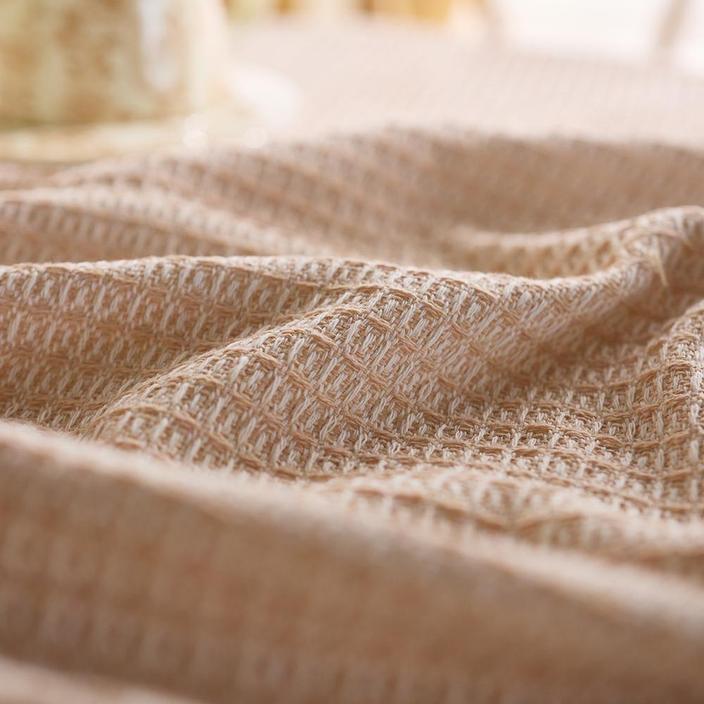 Creamy White Heavy Cotton Tablecloth Square Small/Fringed Table Cloth/Coffee Table Cloths/End Table Covers for Table Decoration