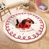 Cartoon Animal Pattern Circular Carpet With Water Wash For Kids Bedroom And Lounge Area