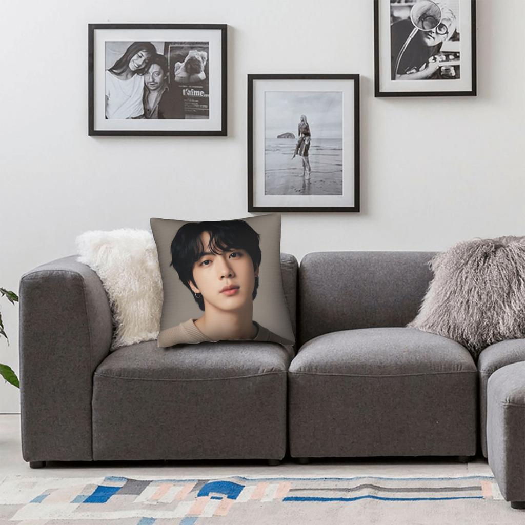 Korean Kpop Style Jinjinjin Cool Boy Pillow Case Comfy Pillow Cover For Couch Sofa Bedroom Novelty Cushion Cover
