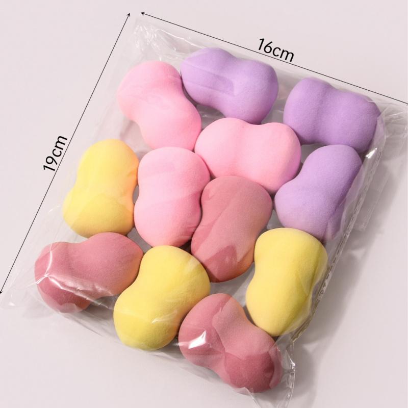 12 pcs Professional Makeup Sponge Set Latex Free Foundation Puff 3D Hydrophilic Beauty Blender for Flawless Finish
