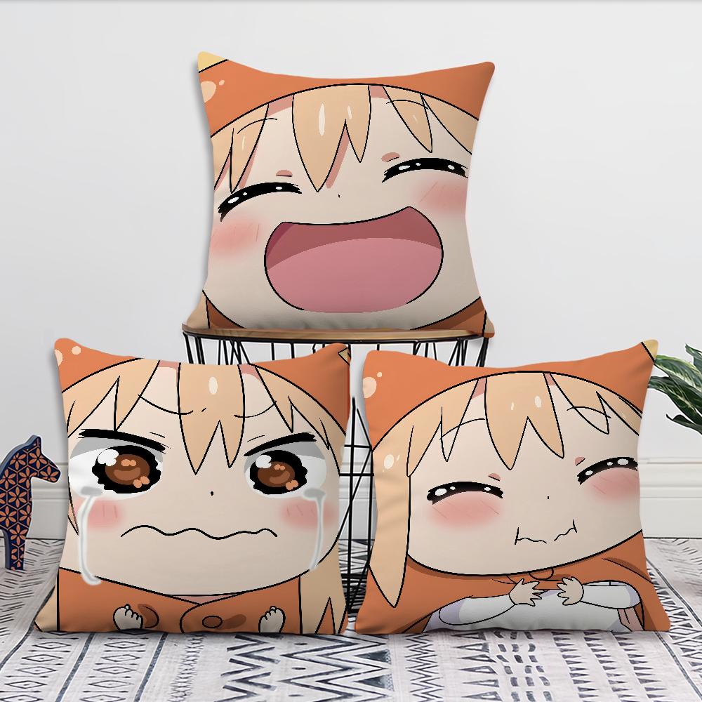 Chibi Kawaii Cute Cartoon Anime U-Umaru Chan Cushion Cover Soft Pillow Case For Sofa Living Room Home Decor Protective Covers