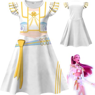 Cute Fashionable Flying Sleeve Dress Kpop Witch Hunting Group Cosplay Children's Dress Little Girl Princess Dress