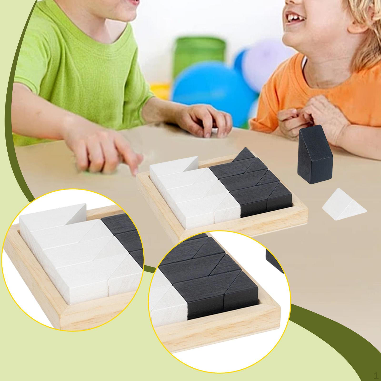 

Wooden Blocks Puzzle 3D Intelligence Early Learning IQ Game Building for Ages 4-8 Kids S