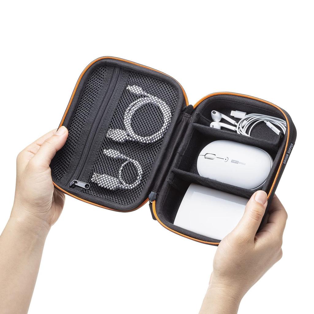 SANWA SUPPLY Gadget Case Semi-Hard (Medium Size) IN-HDAD1BK