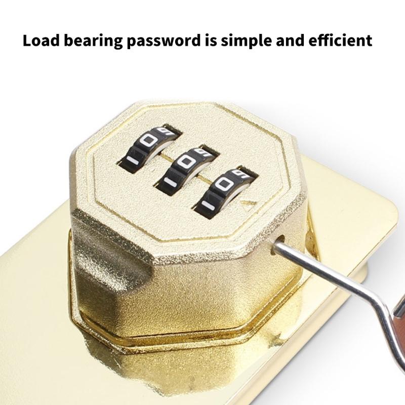 Security Slide Bolt with Build In Combination Lock 5inch Metal Hasp Multipurpose Door Lock for Cabinets & Small Door
