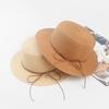 New Flat-top Flat-brimmed Summer Visor, Sun Protection, Travel Straw Hat, Leather Rope Decorative Hat with Sun Hat