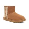 New UGG Classic Mini Shearling Logo 'Chestnut' Women's 1153473-CHE