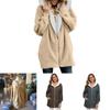 Gemütlicher Damen Teddybär Flauschiger Mantel Kapuzenjacke aus Kunstfleece Oberbekleidung für ultimativen Komfort