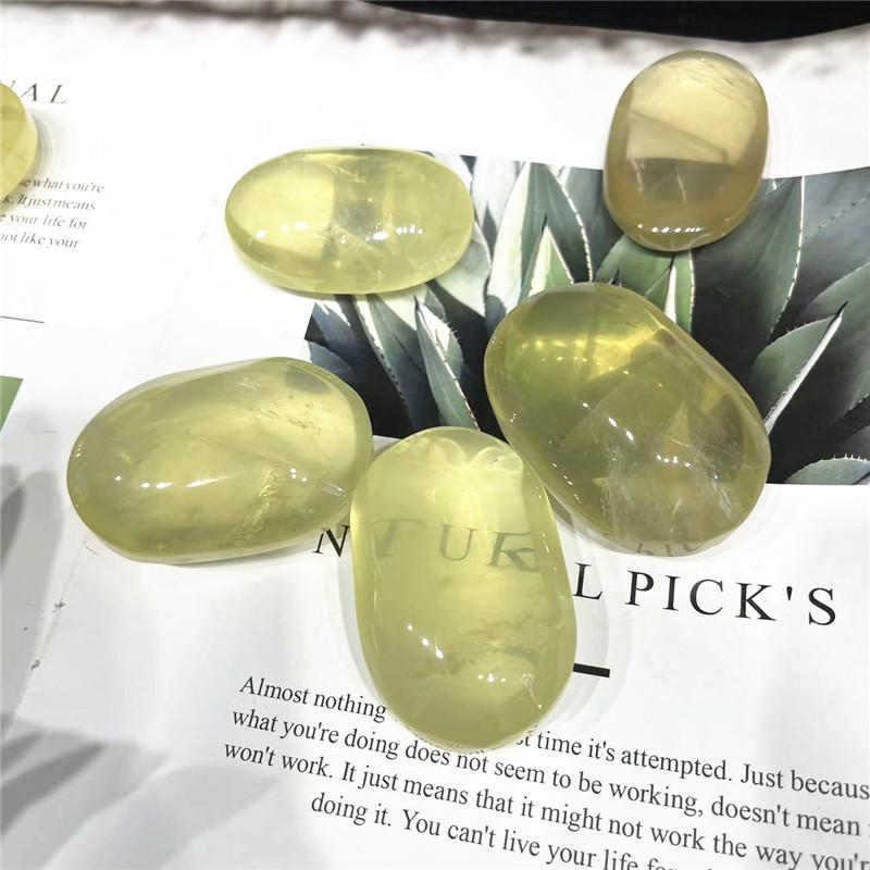 

Natural Healing Crystal Citrine Quartz Palm Worry Stone Chakra Reiki Balancing 30-50mm