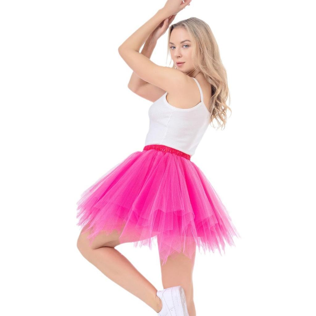 Adult Encrypted Mesh Spliced Tutu Skirt for Performance, Running, Halloween, and Christmas Gifts