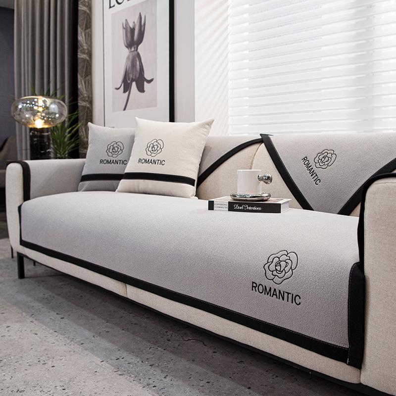 Sofa Cushion, Universal In All Seasons, Non-Slip Seat Cushion, Light Luxury, Modern High-End Leather Sofa Cover  New Cover Towel