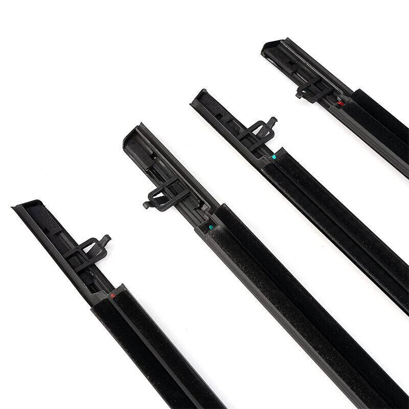 4Pcs Car Window Moulding Trim Weatherstrips Seal Fit For Honda Civic Sedan 06-11