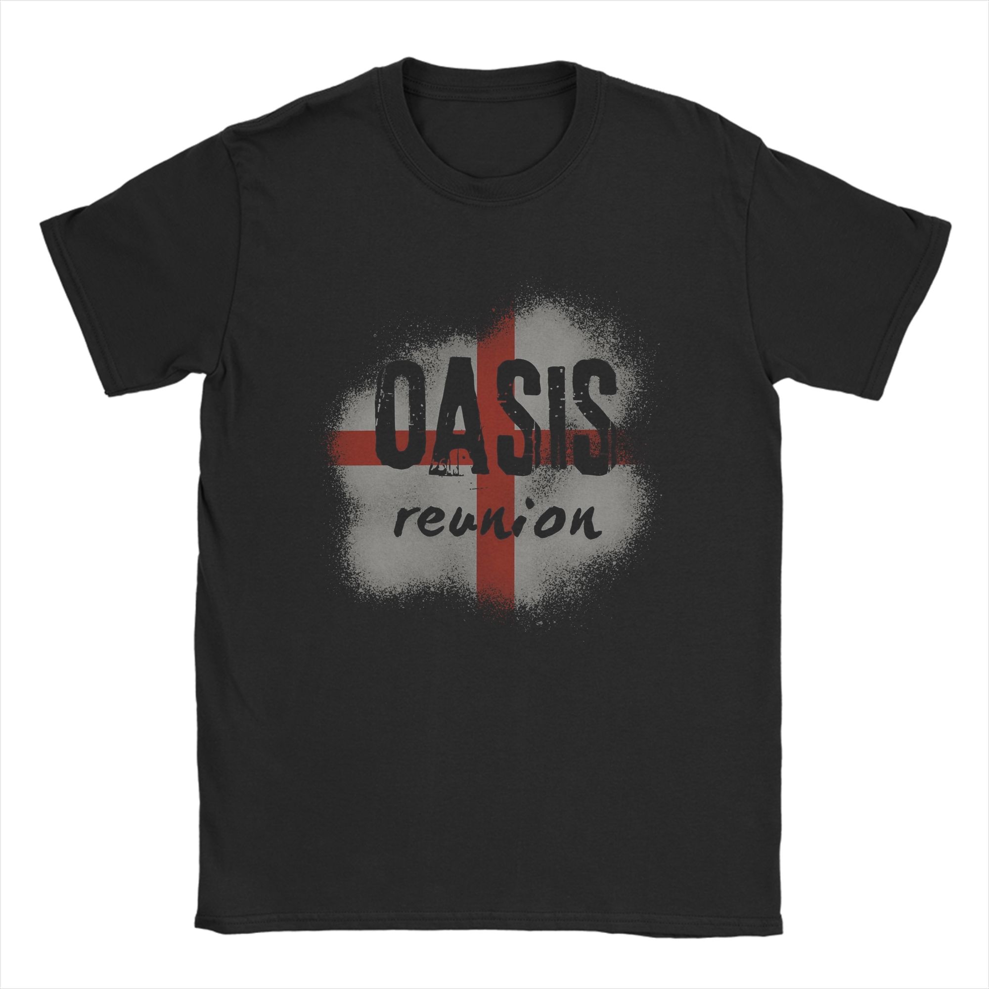 

O-Oasis Rock Band T-Shirts for Men Vintage Cotton Tee Shirt Crewneck Short Sleeve T Shirt Gift Idea Clothing XL