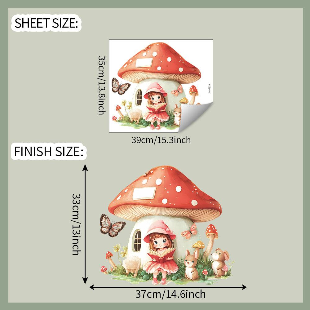 

Спальня, гостиная, домашний настенный фон, украшение и декор, наклейки на стену для девочки в виде грибного домика
