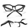 Neutral Color Matching Reading Glasses Amazon Women'S Simple Large-Frame Cat Eye Presbyopia Glasses