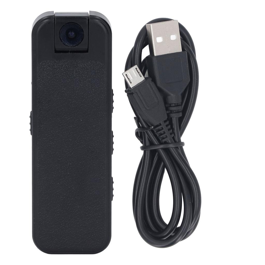 Body Worn Camera 1080P HD 180 Degree Rotating Lens Night Vision Motion Detection Wearable Pocket Camcorder with Back