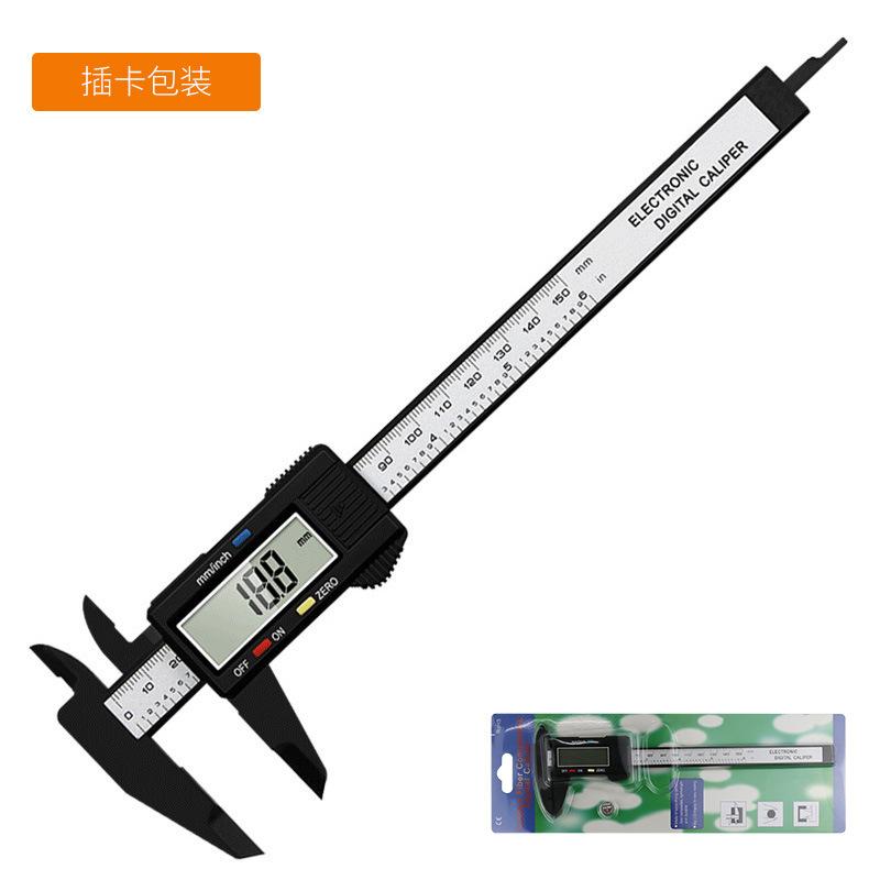 

0-150mm Electronic Digital Caliper Carbon Fiber Dial Vernier Caliper Gauge Micrometer Measuring Tool Digital Ruler Tools чёрный