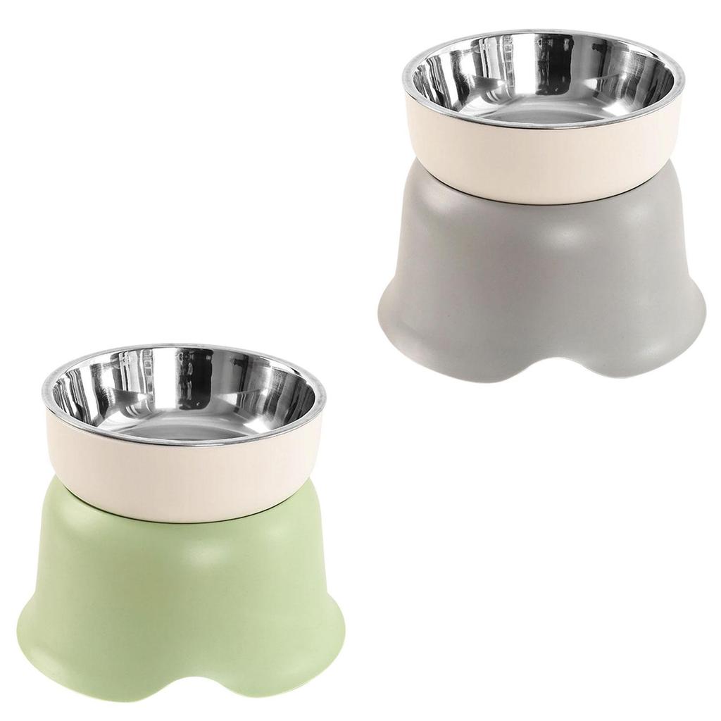 Raised Cat Bowl Detachable Stainless Steel Bowl Cat Food Dish for Cats Puppy