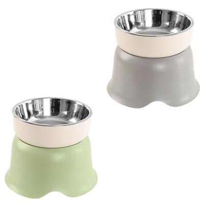 Raised Cat Bowl Detachable Stainless Steel Bowl Cat Food Dish for Cats Puppy
