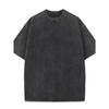 Men' Vintage Printed Pure Cotton Loose Fit Short-Sleeve Crew Neck T-Shirt - Washed Distressed T-Shirt Suitable for Casual Outdoor Wear, Year-Round