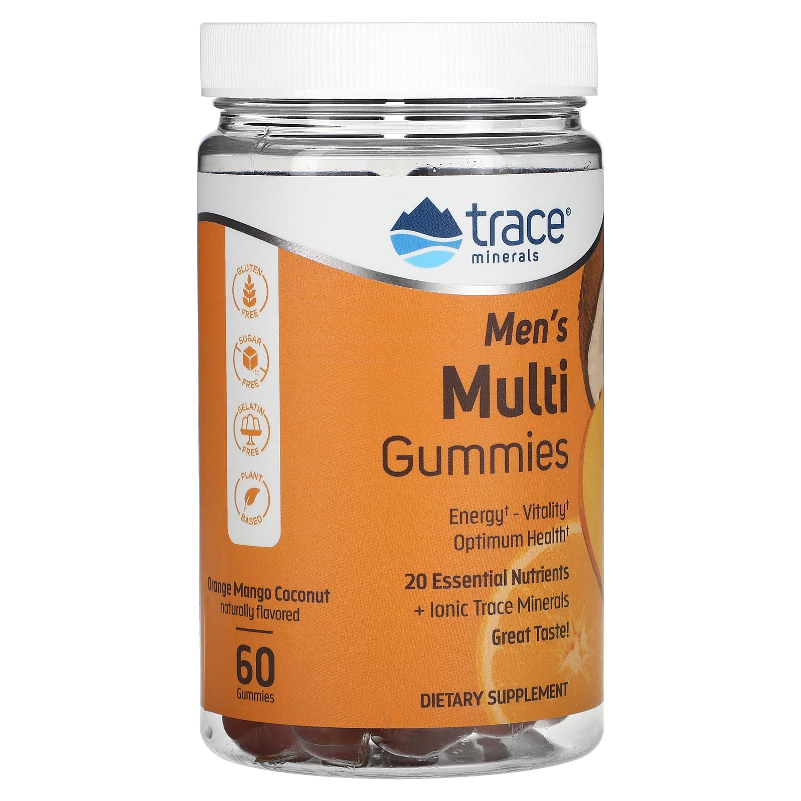 

Men s Multi Gummy Jelly, Orange Mango Coconut, 60 Gummies