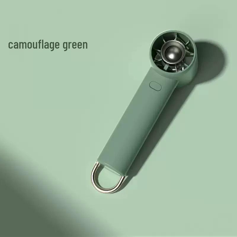 

USB Rechargeable Climbing Buckle Mini Fan - Portable, Powerful Wind, Desktop & Handheld Use 500mAh зелений
