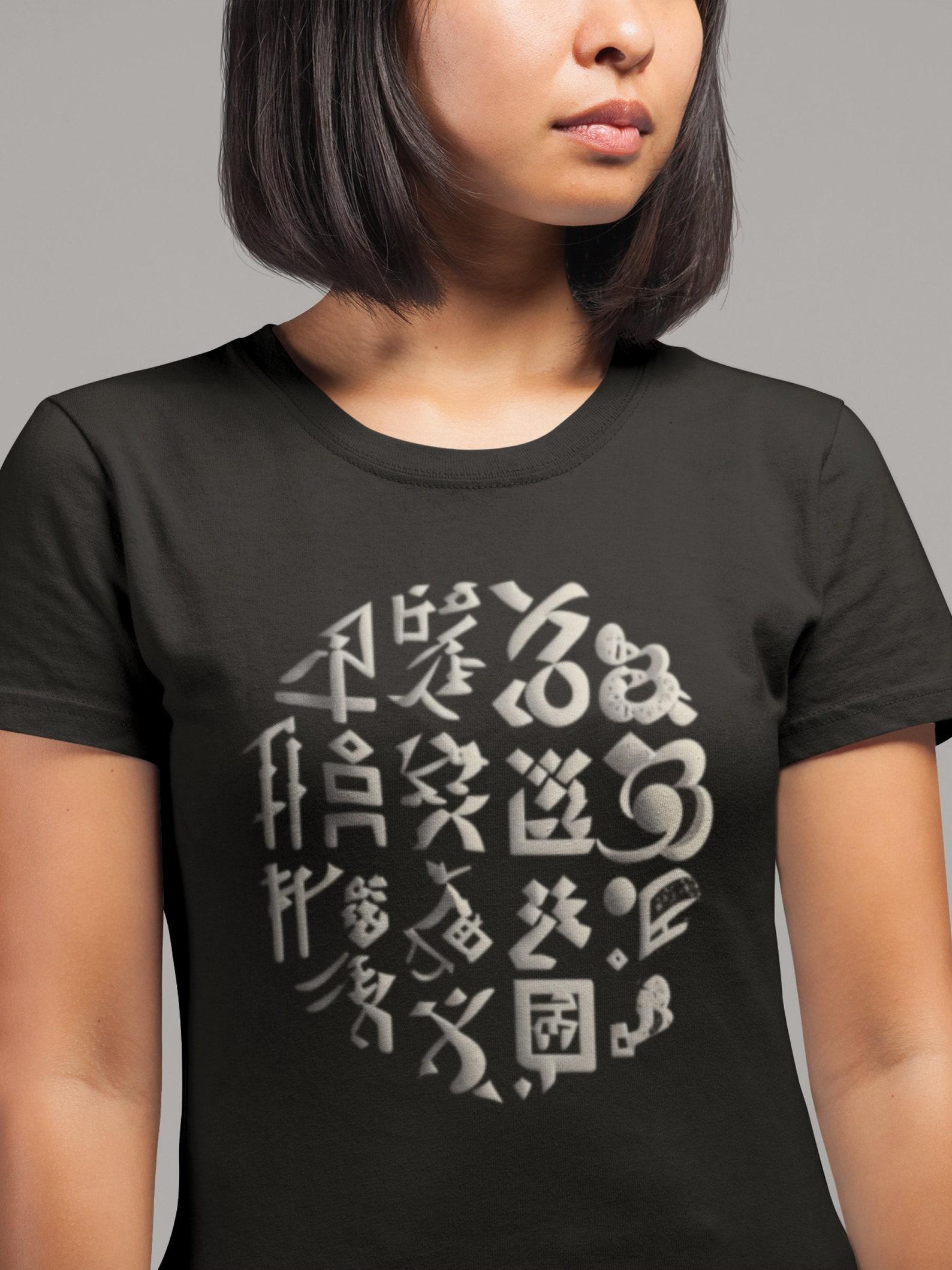 Japanese Calligraphy T-shirt: Unisex Cotton Tee, Japanese Culture S
