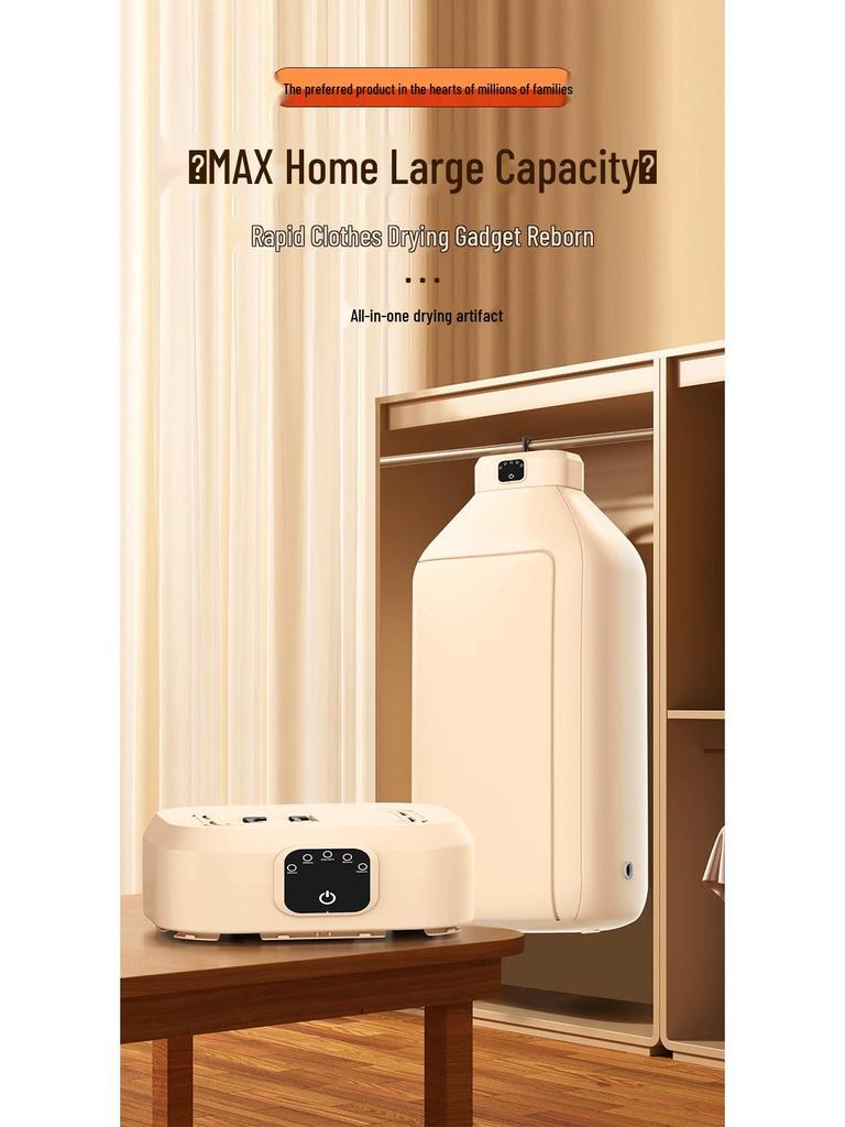 Tragbarer Faltbarer Wäschetrockner: Keine Installation, Schnelltrocknend, Wandmontierbar für Reise- und Wohnheimgebrauch