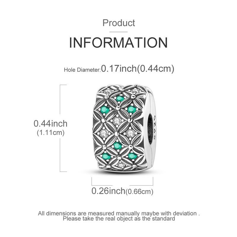 Original Charms Beads Copper Clip Charms Zircon Silicone Spacer Beads Fit Original Bracelet Diy Charm Women Jewelry