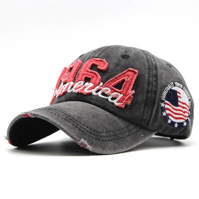 2021 Baseball Cap 1964 Embroidery America Washed Denim Vintage Washed Cotton Summer Male Outdoor