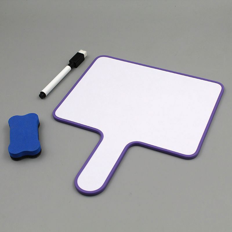Double-Sided MDF Whiteboard Glossy Surface 21x30cm Foldable Dry Erase Answer Paddle Scoreboard Lapboard