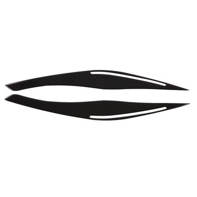1 Pair Headlight Eyebrow Piano Black Headlamp Eyelid Stickers Replacement for 3 Series E90